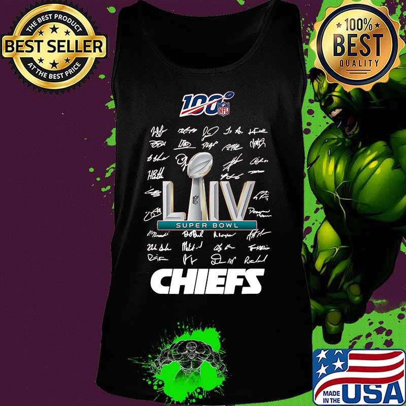 Super bowl liv 100 nfl kansas city chiefs football players signatures s Tank top Super bowl liv 100 nfl kansas city chiefs football players signatures s Tank top