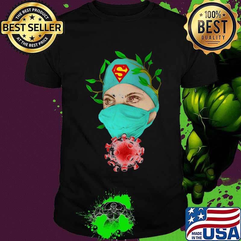 Superman hero nurse covid-19 shirt