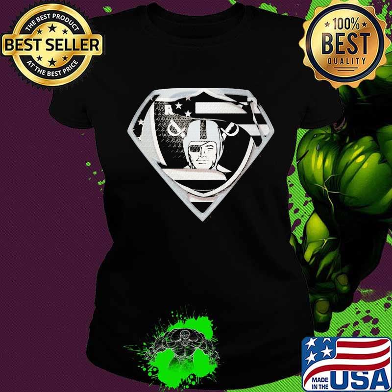 Superman oklahoma raiders football logo s Ladies tee Superman oklahoma raiders football logo s Ladies tee