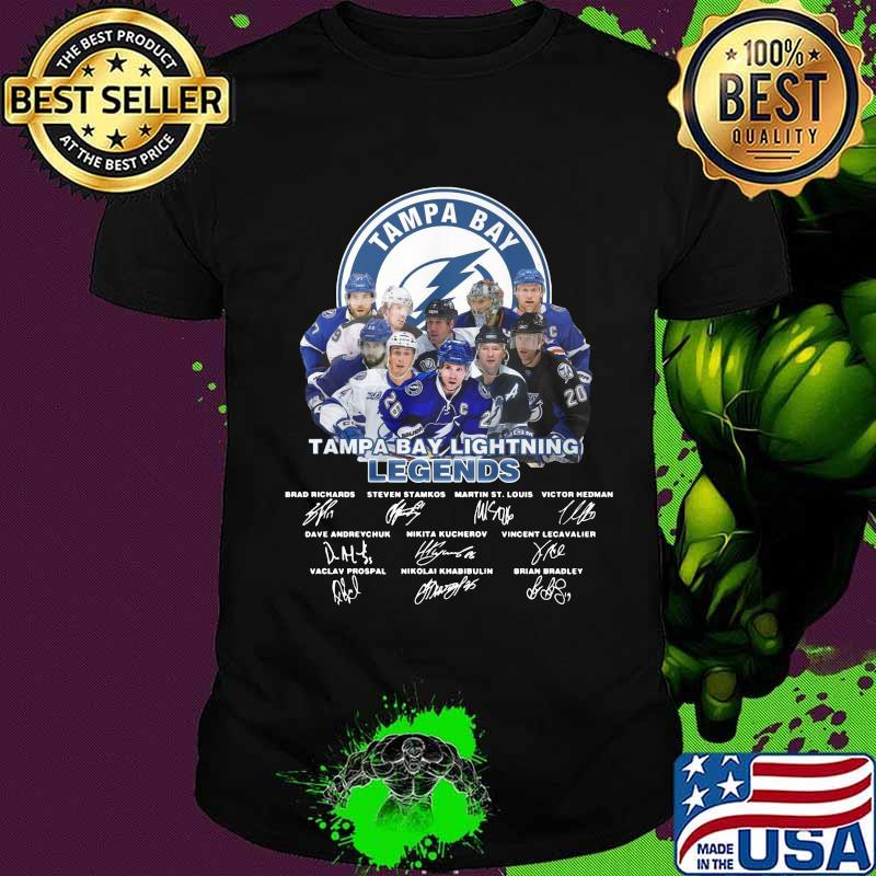 Tampa bay lightning legends hockey players signatures shirt