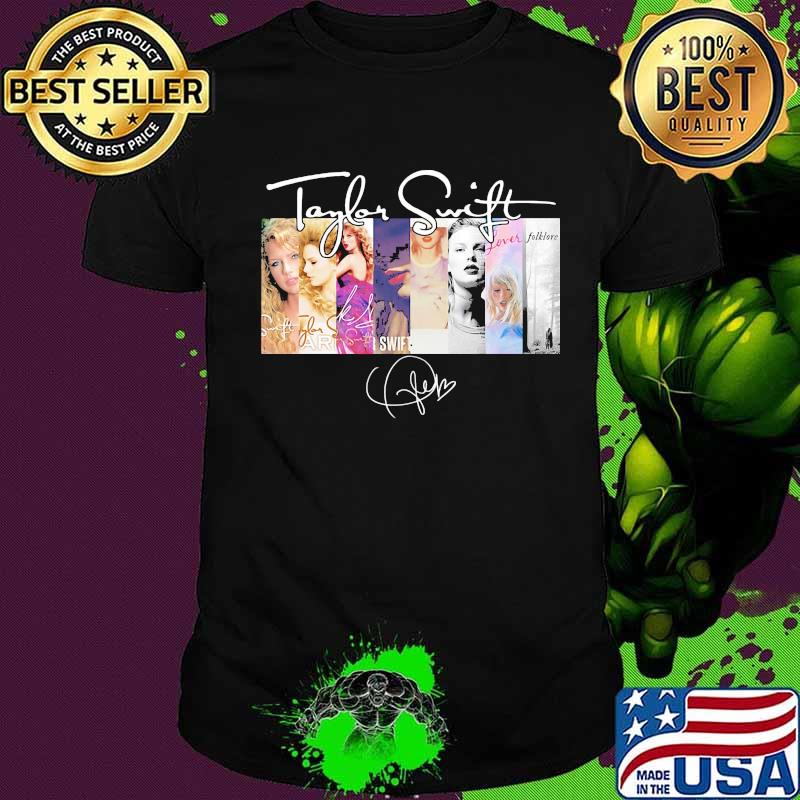 Taylor swift albums signatures shirt