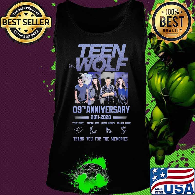 Teen wolf 09th anniversary 2011 2020 thank you for the memories signatures s Tank top Teen wolf 09th anniversary 2011 2020 thank you for the memories signatures s Tank top