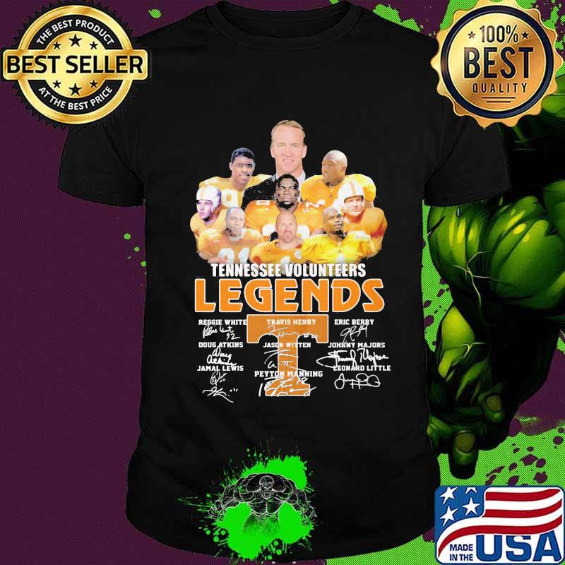 Tennessee volunteers legends players signatures shirt