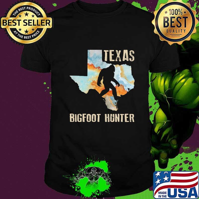 Texas bigfoot hunter map shirt