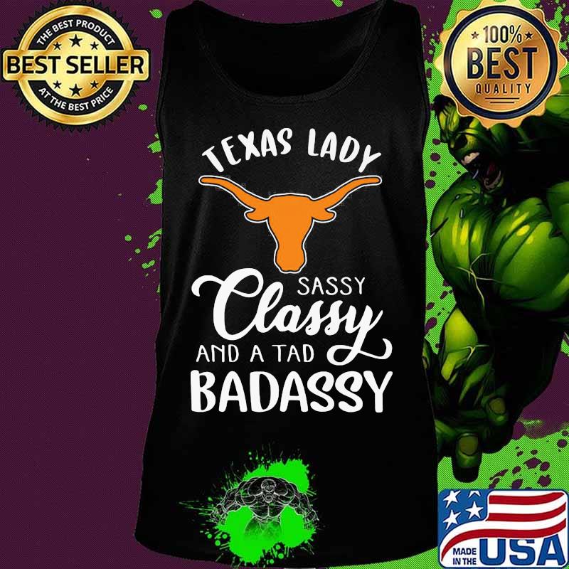 Texas longhorns logo lady sassy classy and a tad badassy s Tank top Texas longhorns logo lady sassy classy and a tad badassy s Tank top