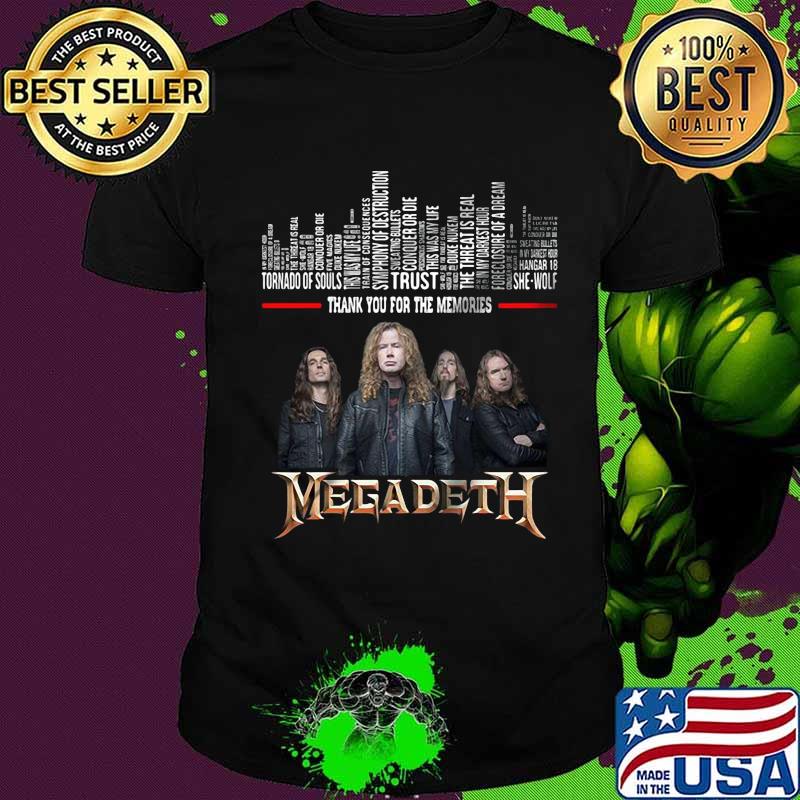 Thank you for the memories megadeth shirt