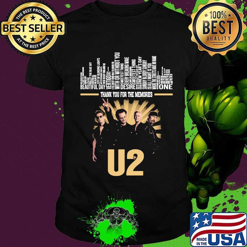 Thank you for the memories U2 band members light shirt