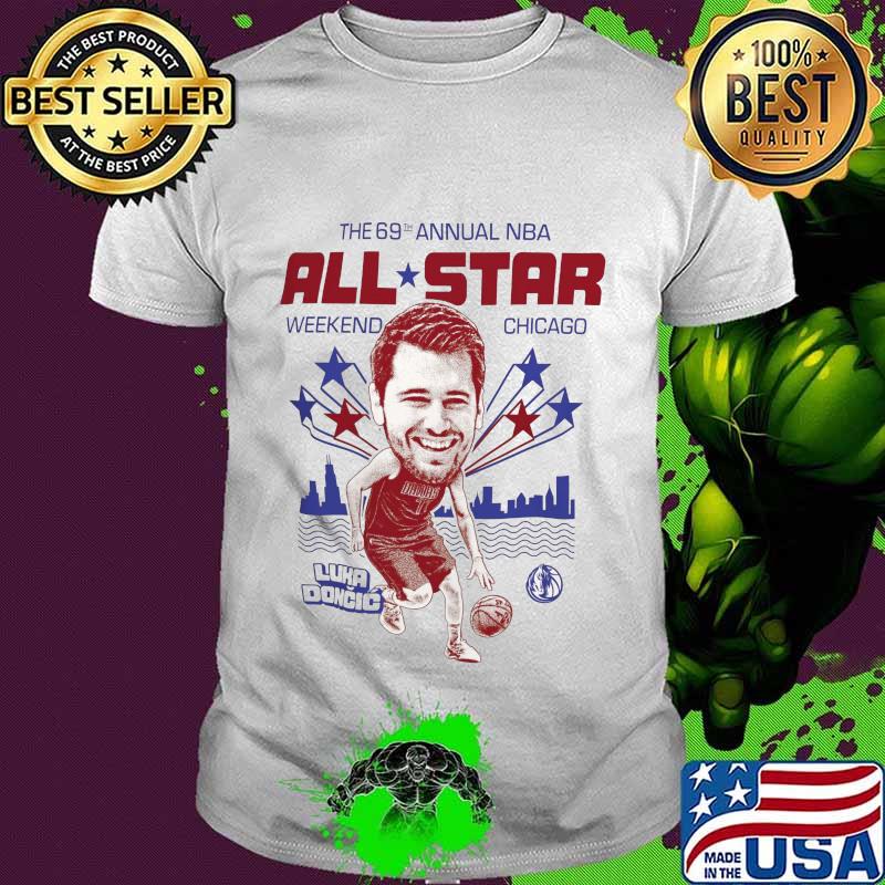 The 69th annual nba all stars weekend chicago luka doncic basketball shirt