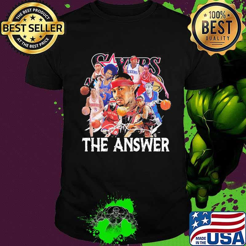 The answer allen iverson basketball player signature shirt