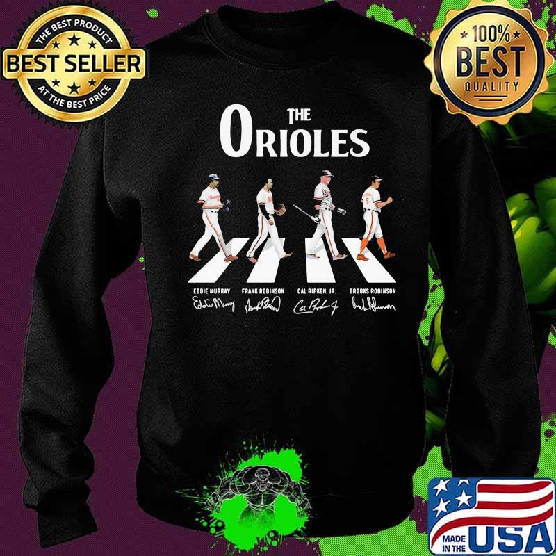 The baltimore orioles crossing the line signatures s Sweater The baltimore orioles crossing the line signatures s Sweater
