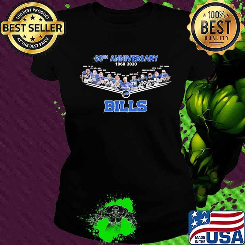 The buffalo bills legends 60th anniversary 1960 2020 s Ladies tee The buffalo bills legends 60th anniversary 1960 2020 s Ladies tee