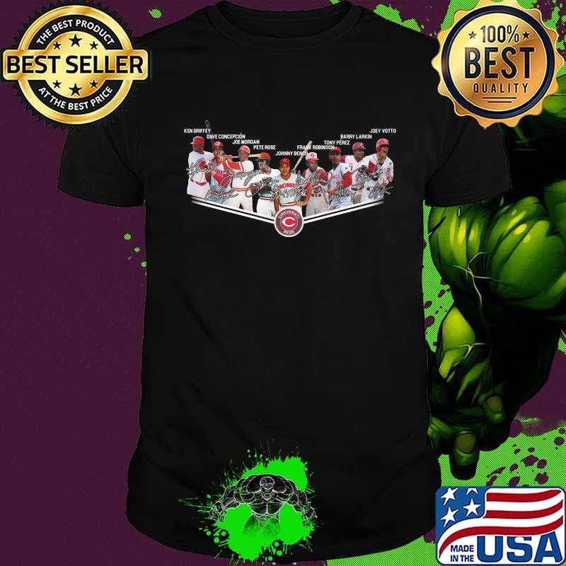 The cincinnati reds baseball players signatures shirt The cincinnati reds baseball players signatures shirt