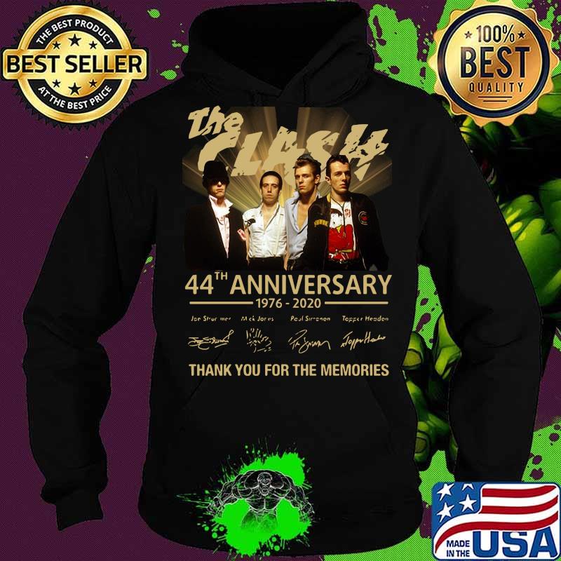 The clash 44th anniversary 1976 2020 thank you for the memories signatures s Hoodie The clash 44th anniversary 1976 2020 thank you for the memories signatures s Hoodie