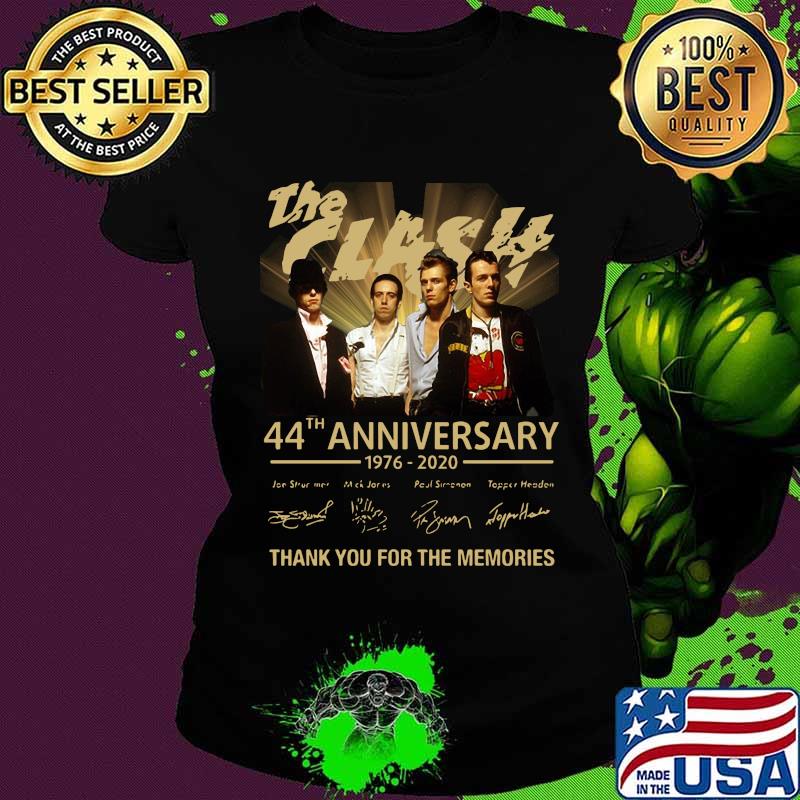 The clash 44th anniversary 1976 2020 thank you for the memories signatures s Ladies tee The clash 44th anniversary 1976 2020 thank you for the memories signatures s Ladies tee