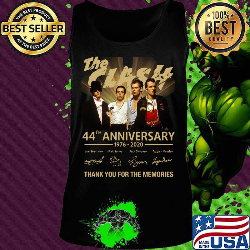 The clash 44th anniversary 1976 2020 thank you for the memories signatures s Tank top The clash 44th anniversary 1976 2020 thank you for the memories signatures s Tank top