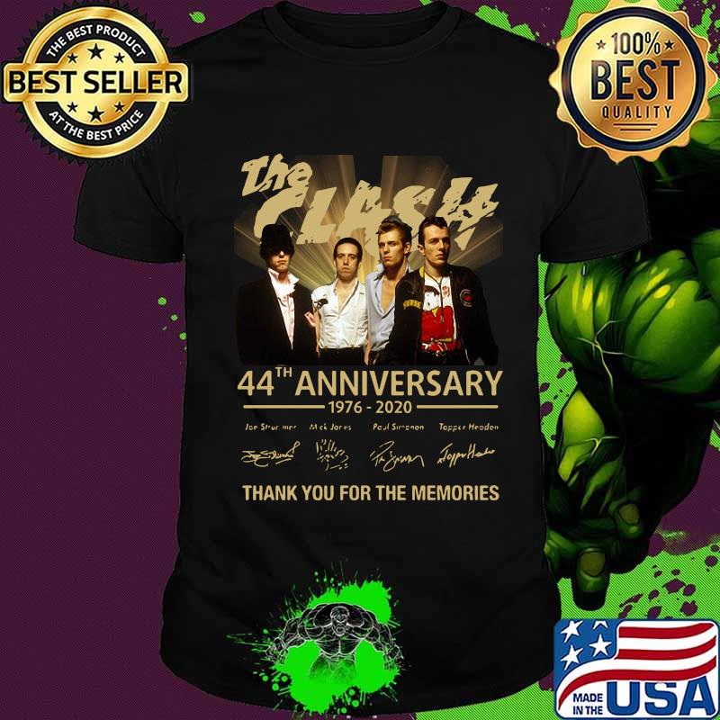 The clash 44th anniversary 1976 2020 thank you for the memories signatures shirt The clash 44th anniversary 1976 2020 thank you for the memories signatures shirt