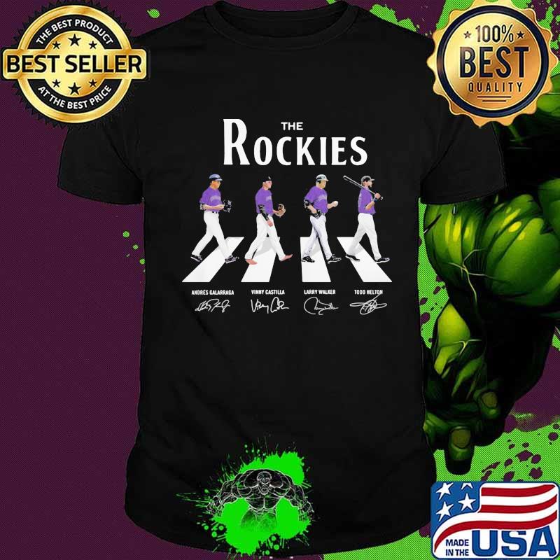 The colorado rockies baseball abbey road signatures shirt