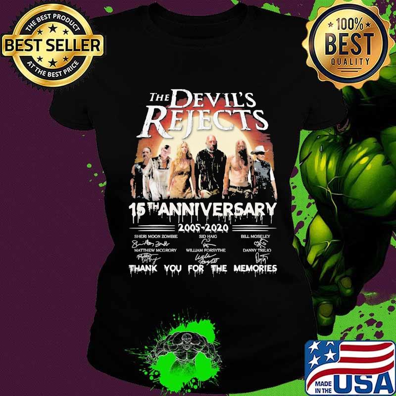The devil's rejects 15th anniversary 2005 2020 thank you for the memories signatures s Ladies tee The devil's rejects 15th anniversary 2005 2020 thank you for the memories signatures s Ladies tee
