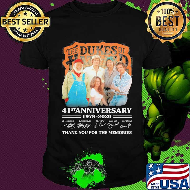 The dukes of hazzard 41st anniversary 1979 2020 thank you for the memories signatures shirt