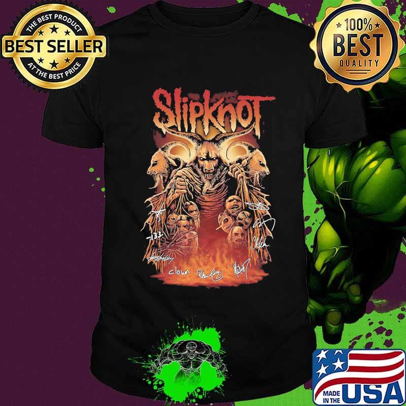 The goat slipknot band members signatures shirt