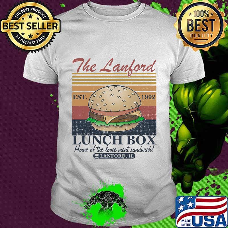 The lanford est 1992 lunch box home of the loose meat sandwich lanford il vintage retro shirt