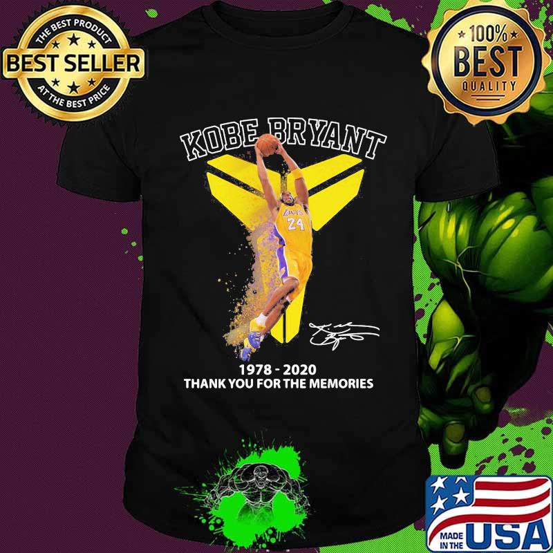 The mamba kobe bryant 1978 2020 thank you for the memories signatures shirt