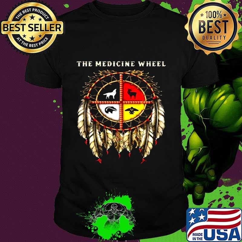 The medicine wheel animals native shirt