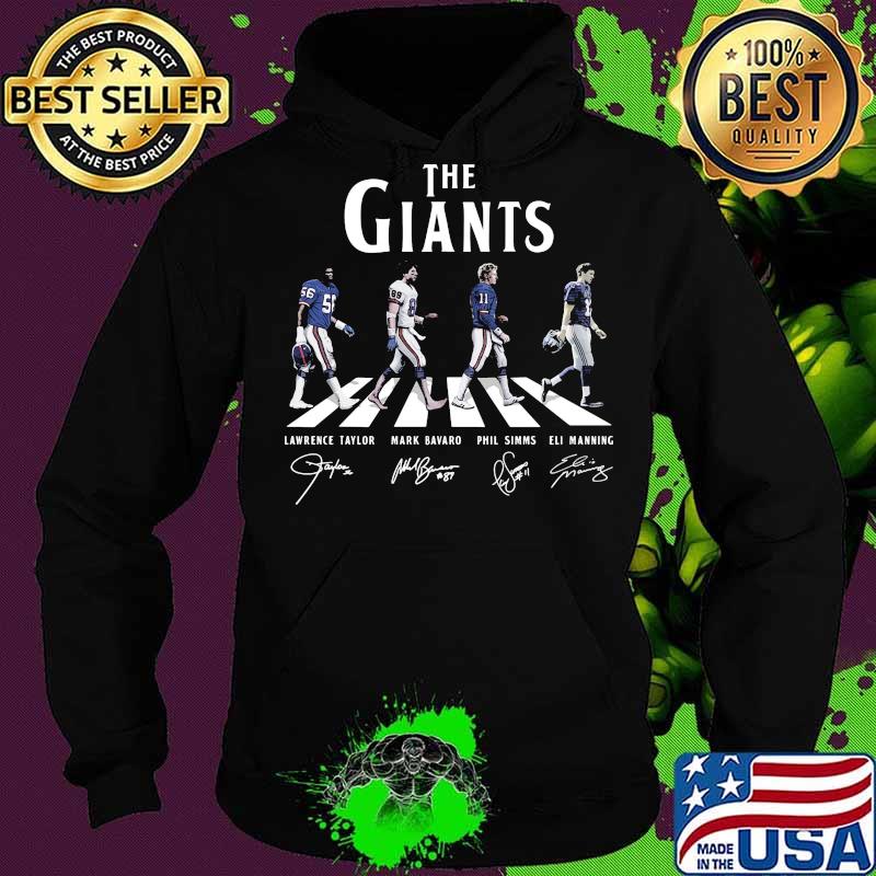 The new york giants football team crossing the line players signatures s Hoodie The new york giants football team crossing the line players signatures s Hoodie
