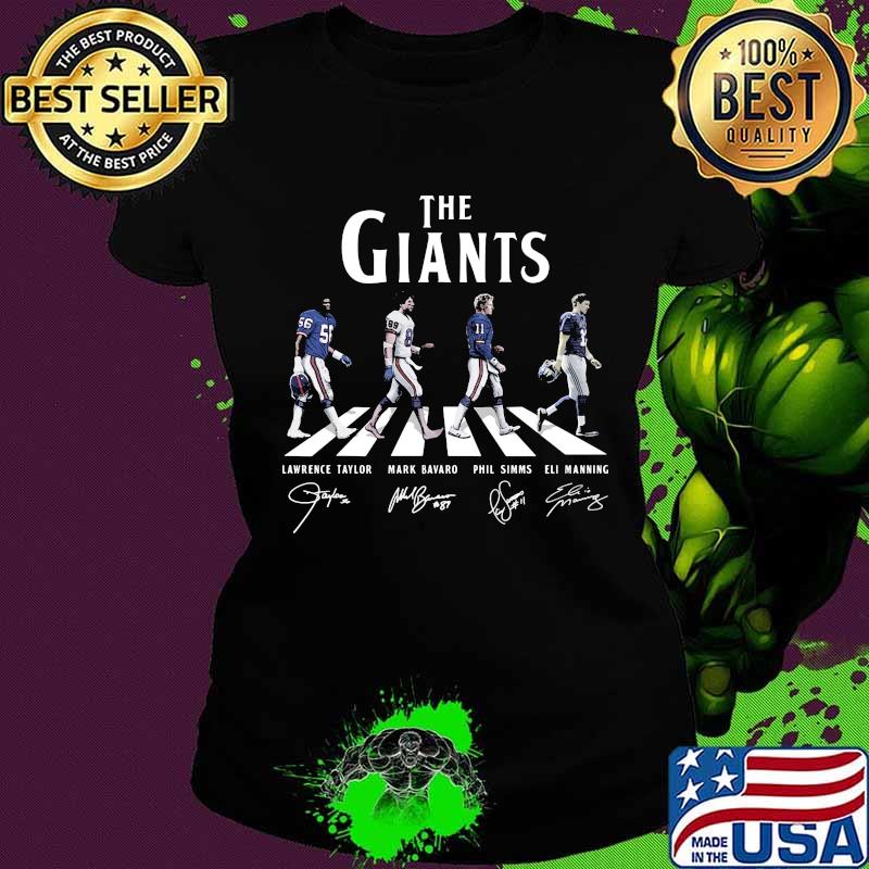 The new york giants football team crossing the line players signatures s Ladies tee The new york giants football team crossing the line players signatures s Ladies tee