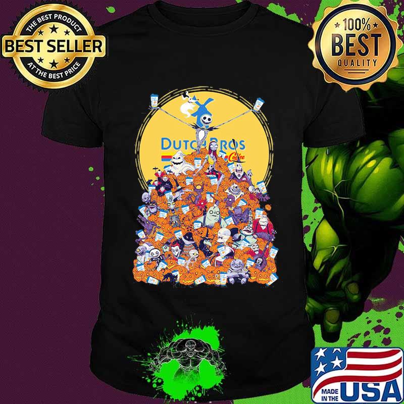 The nightmare cartoon characters dutch bros logo pumpkins shirt
