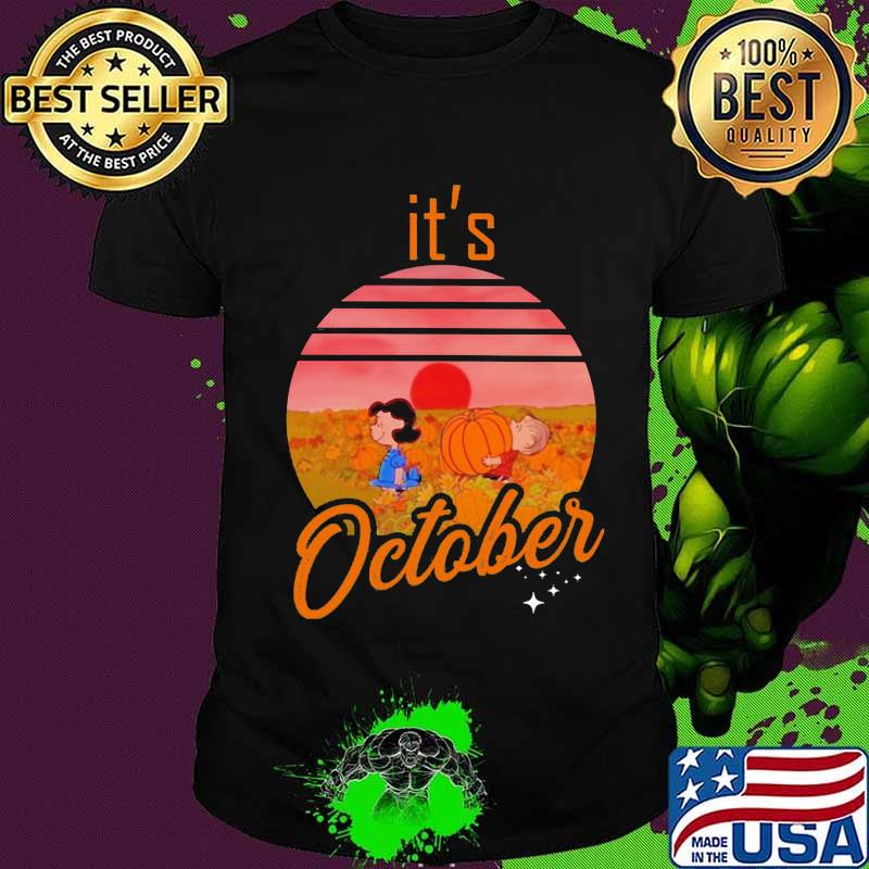 The peanuts it's october happy haloween vintage retro shirt