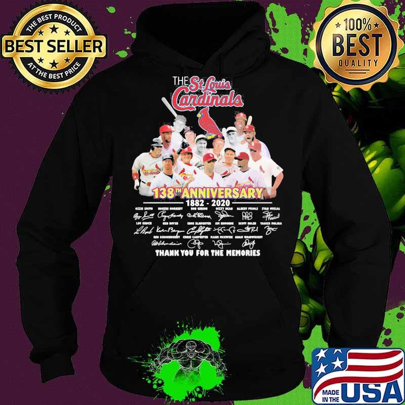 The st. louis cardinals 138th anniversary 1882 2021 thank you for the memories signatures s Hoodie The st. louis cardinals 138th anniversary 1882 2021 thank you for the memories signatures s Hoodie