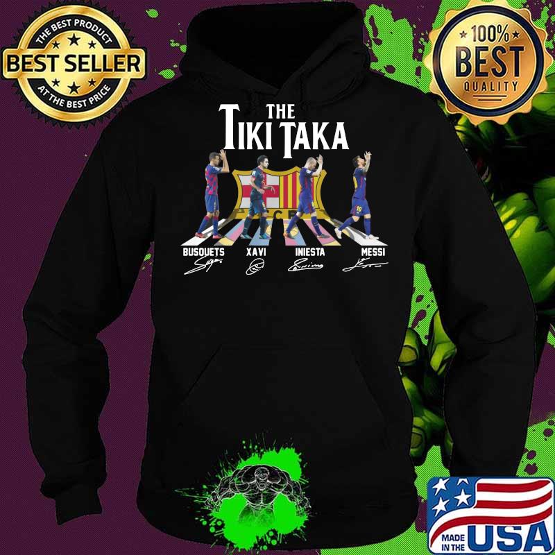 The tiki taka barcelona crossing the line signatures s Hoodie The tiki taka barcelona crossing the line signatures s Hoodie