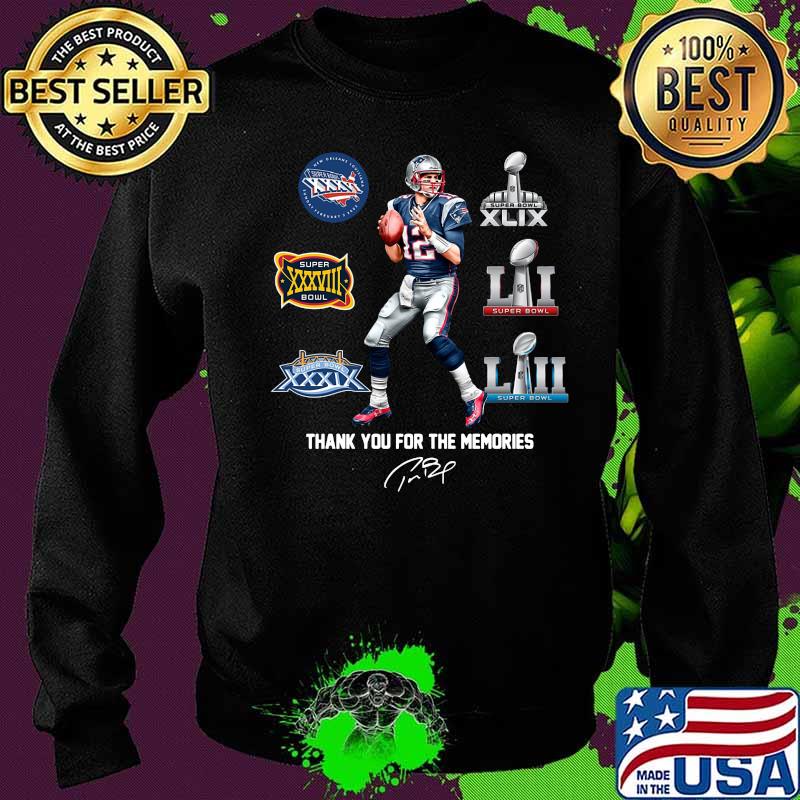 Tom brady new england patriots champions thank you for the memories signature s Sweater Tom brady new england patriots champions thank you for the memories signature s Sweater