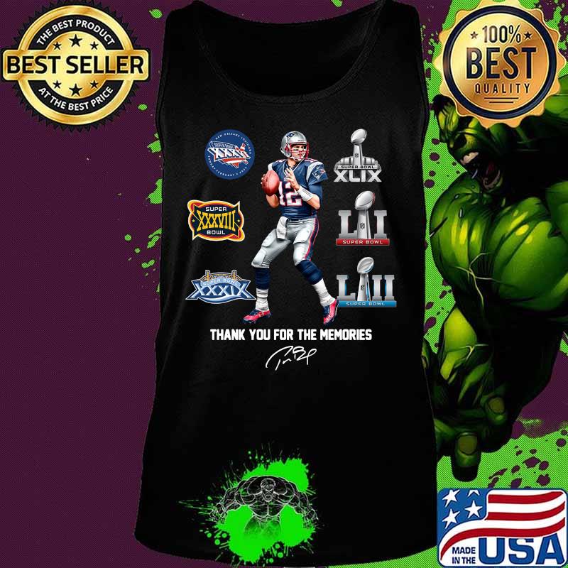 Tom brady new england patriots champions thank you for the memories signature s Tank top Tom brady new england patriots champions thank you for the memories signature s Tank top