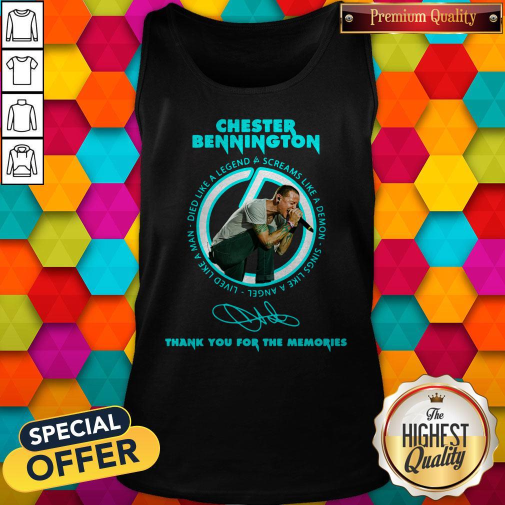 Top Chester Bennington Thank You For The Memories Signature Shirt