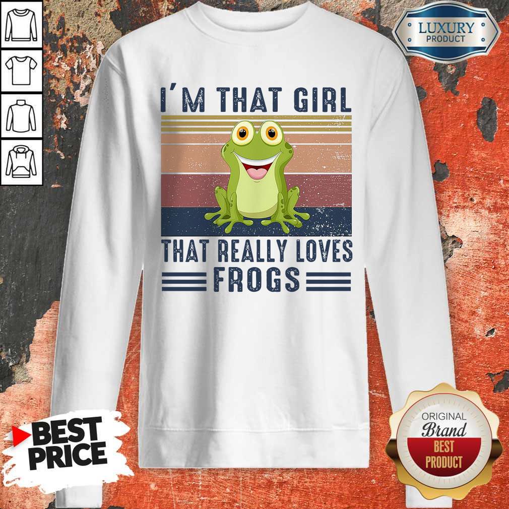Top I’m That Girl That Really Loves Frogs Vintage Retro Shirt