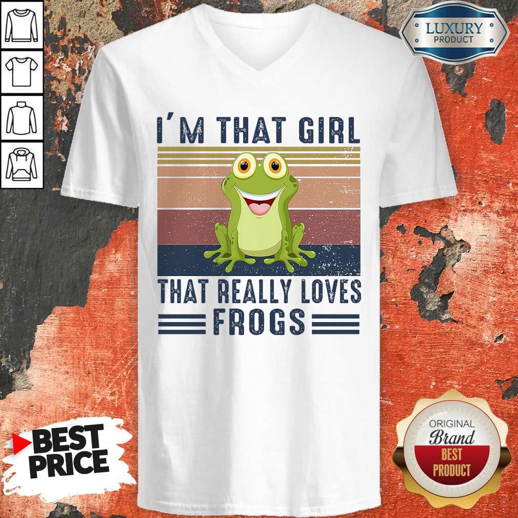 Top I’m That Girl That Really Loves Frogs Vintage Retro Shirt