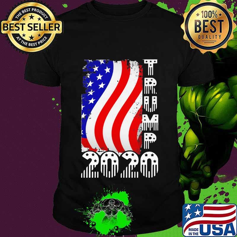 Trump 2020 american flag independence day shirt