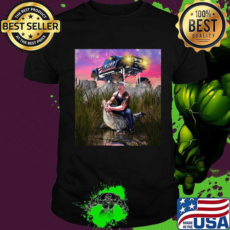 Trump gator wrestling funny trump shirt