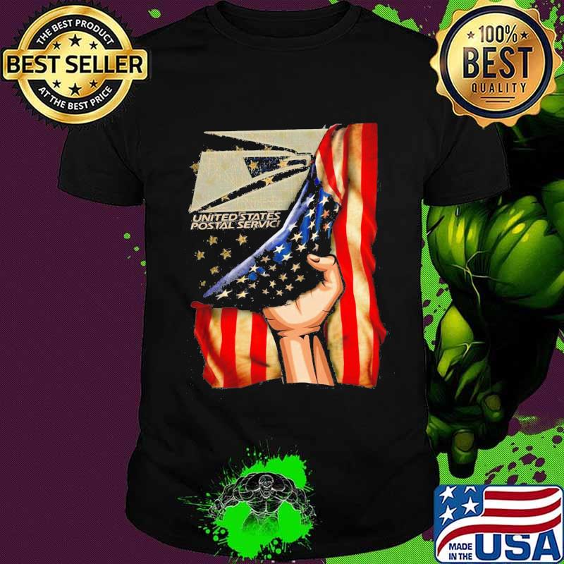 United states postal service american flag independence day shirt