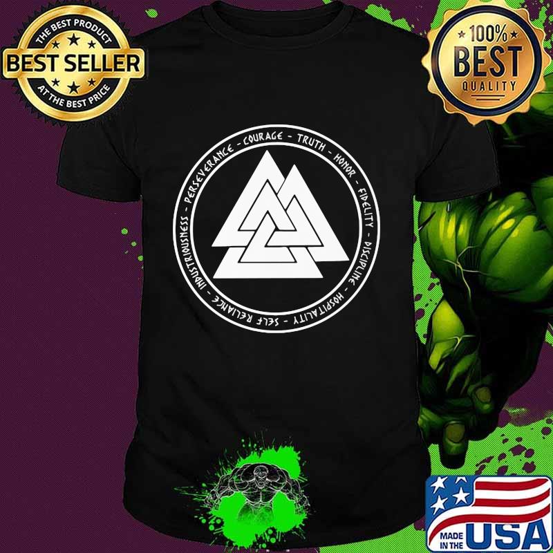 Valhalla perseverance courage truth honor fidelity discipline shirt