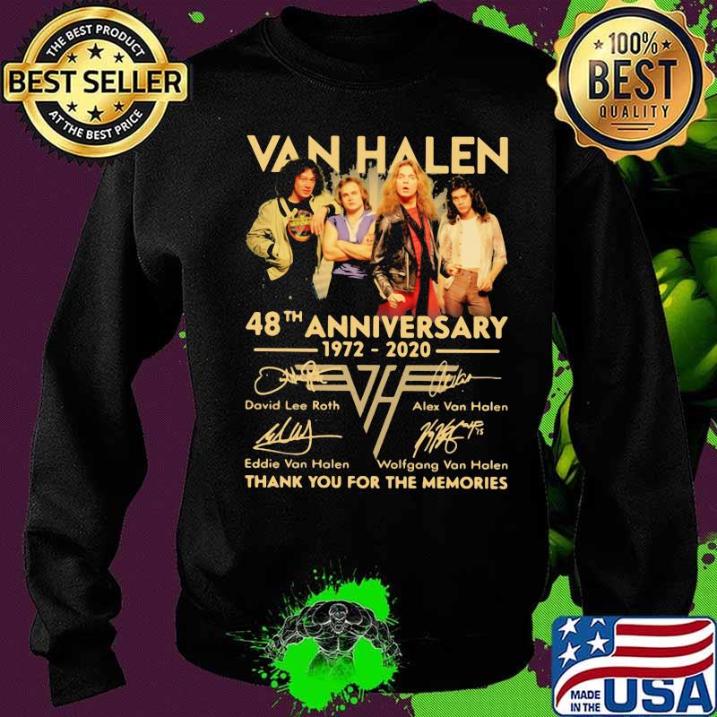 Van halen 48th anniversary 1972 2020 thank you for the memories signatures s Sweater Van halen 48th anniversary 1972 2020 thank you for the memories signatures s Sweater