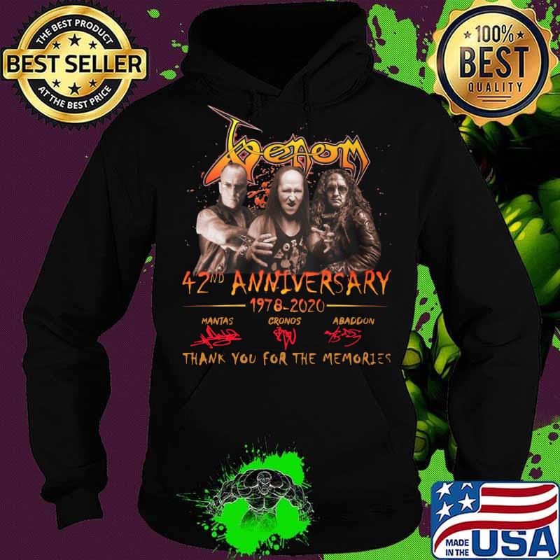 Venom band 42nd anniversary 1978 2020 thank you for the memories signatures s Hoodie Venom band 42nd anniversary 1978 2020 thank you for the memories signatures s Hoodie