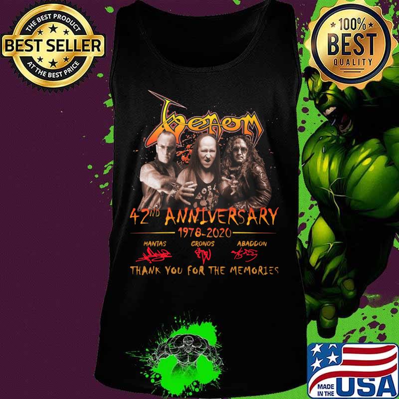 Venom band 42nd anniversary 1978 2020 thank you for the memories signatures s Tank top Venom band 42nd anniversary 1978 2020 thank you for the memories signatures s Tank top