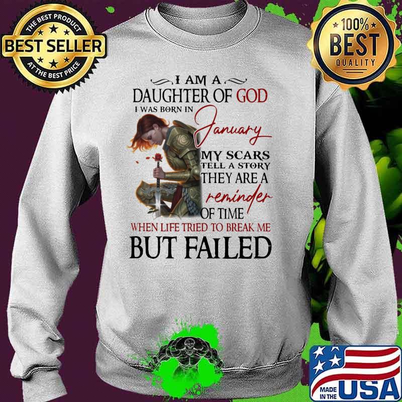 Vikings i am a daughter of god i was born in january my scars tell a story they are a reminder of time when life tries to break me but failed s Sweater Vikings i am a daughter of god i was born in january my scars tell a story they are a reminder of time when life tries to break me but failed s Sweater