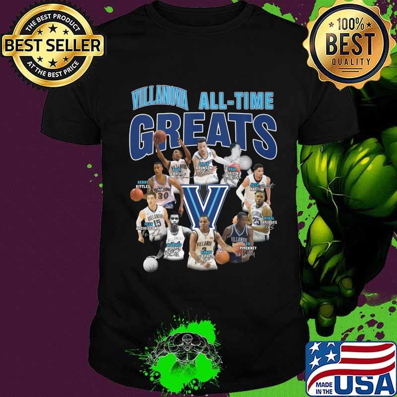 Villanova wildcats all time great signatures shirt