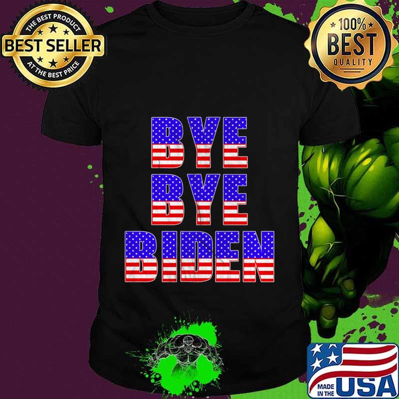 Vintage American Flag Trump for President 2020 BYE BYE BIDEN Shirt