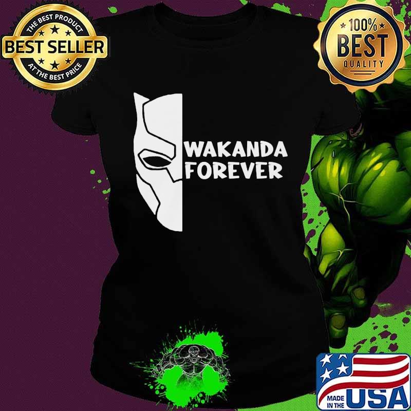 Wakanda forever marvel heroes black panther chadwick rip face s Ladies tee Wakanda forever marvel heroes black panther chadwick rip face s Ladies tee