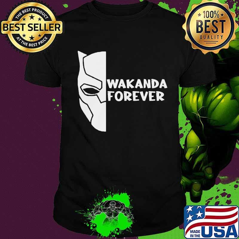 Wakanda forever marvel heroes black panther chadwick rip face shirt